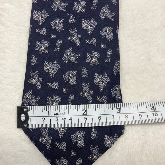 Vintage Don Loper Beverly Hills Mens 100% Italian Silk Paisley Tie Made in USA - Picture 7 of 7